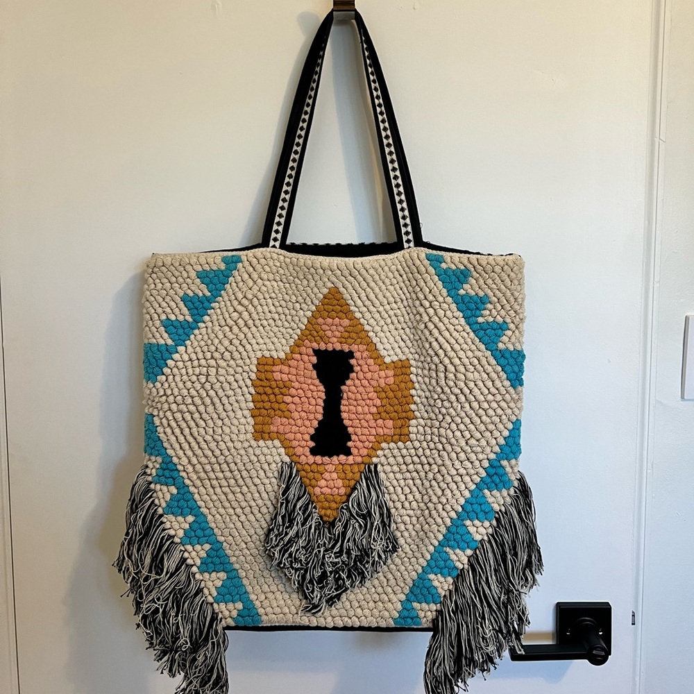 Bohemian World Market Woven Tote